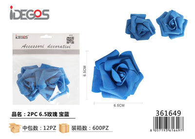 FIORI ROSE BLU REALE 2PZ