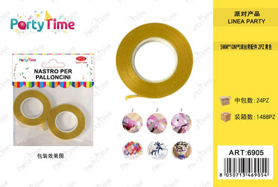 *5MM*10M NASTRO DI PALLONCINO 2PZ GIALLO