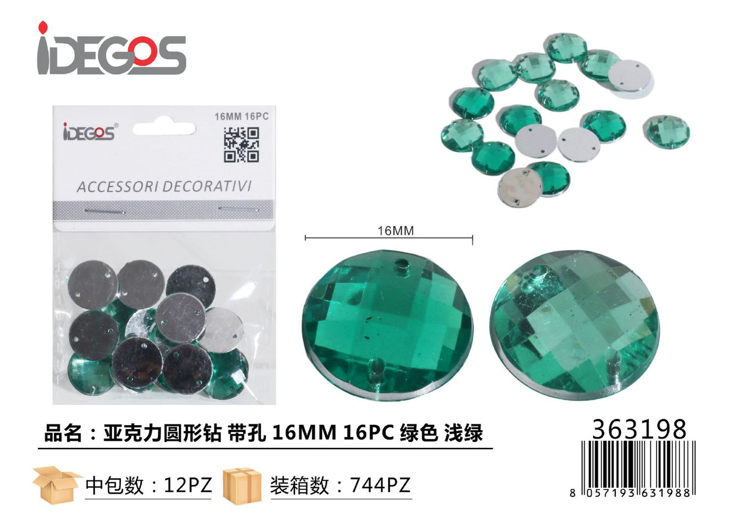 ACC/DECORATIVI CRISTALI VERDE