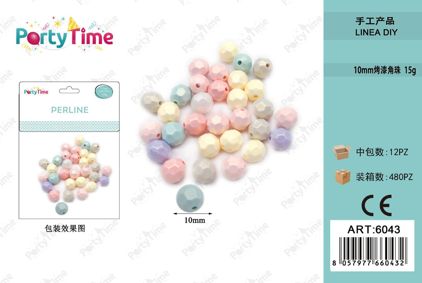 *PERLINE 10mm COLORE MISTO