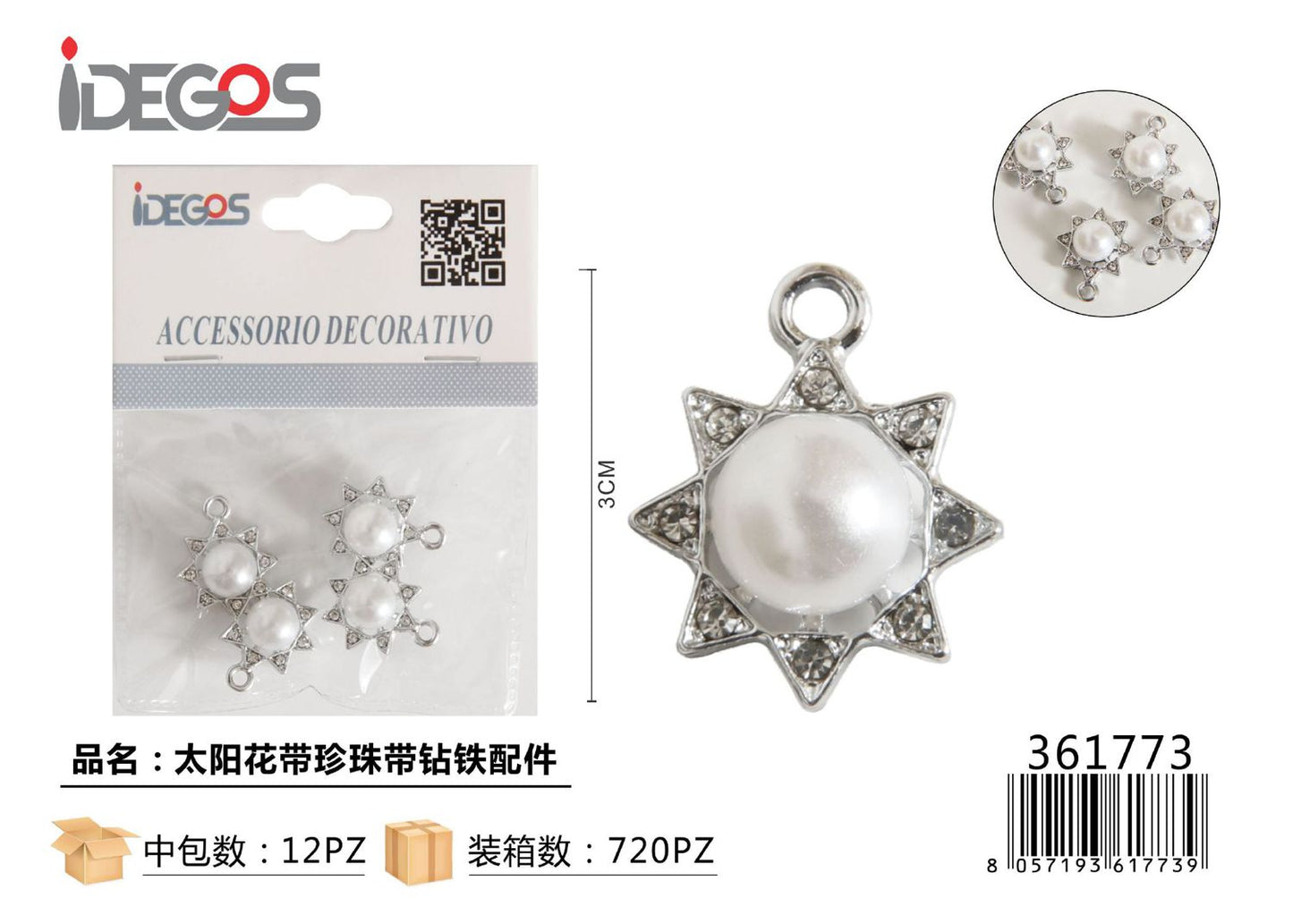 ACC/DECORATIVI FIORE PERLINE STRASS