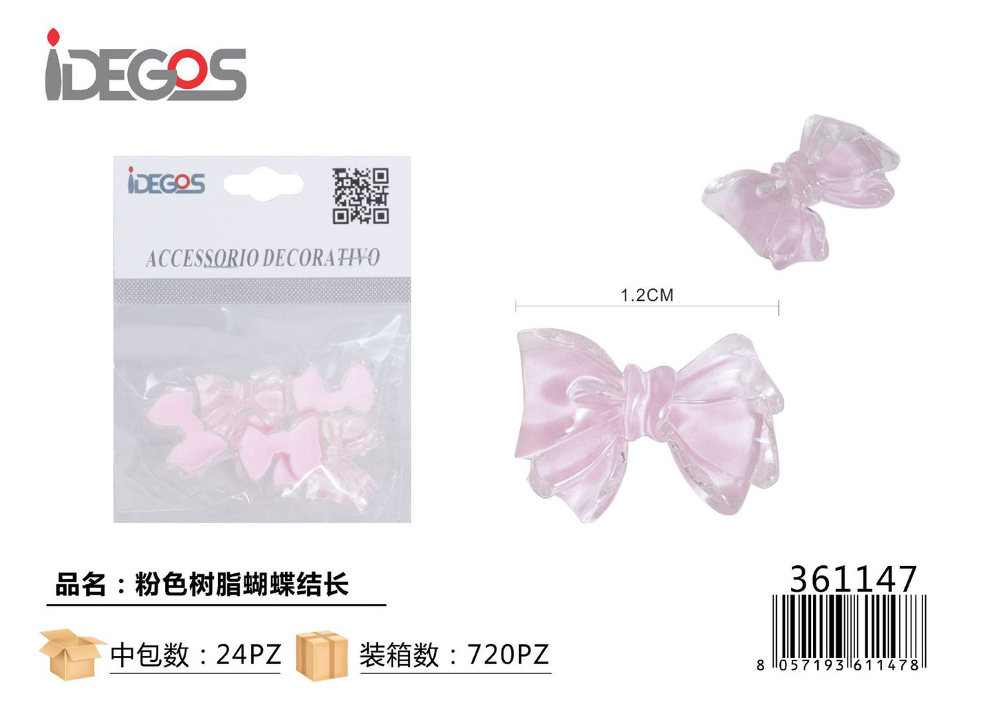 ACC/DECORATIVI A FIOCCO ROSA