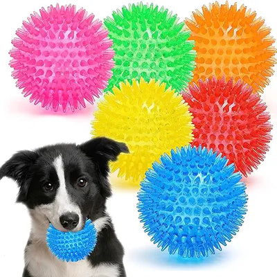 Petizer - Set di 6 palline per cani, giocattolo galleggiante per cani e gatti, per cani da masticare in gomma, per la noia, la pulizia dei denti per cani di piccola e media taglia